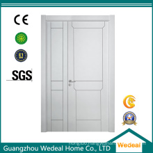 Solid Wood Painting Unequal Double Door for Villa